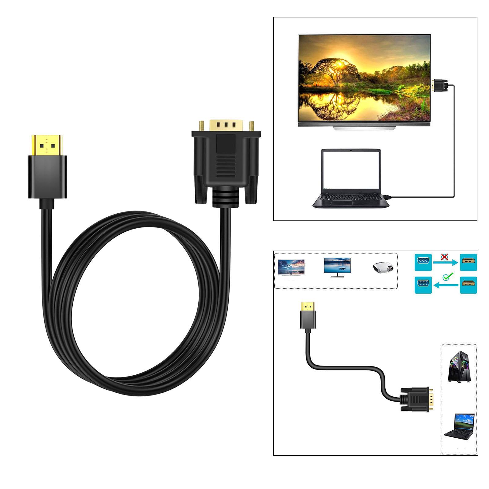 To VGA Cable Male to Male uni directional for Laptop PC Monitor