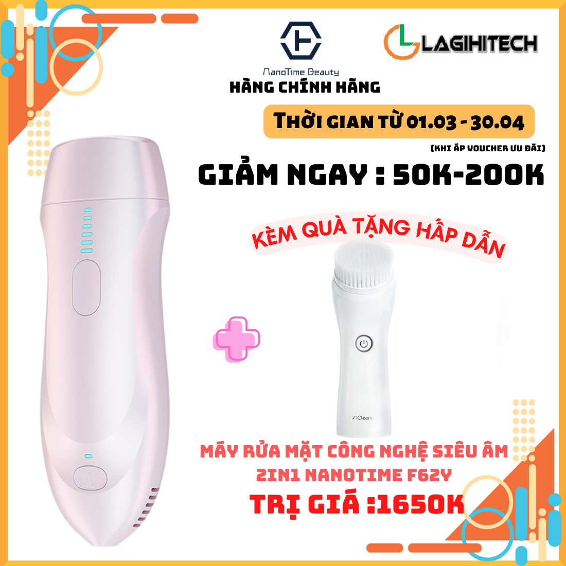 Máy triệt lông trẻ hoá da công nghệ IPL hiệu suất cao Super Photon NanoTime B62F