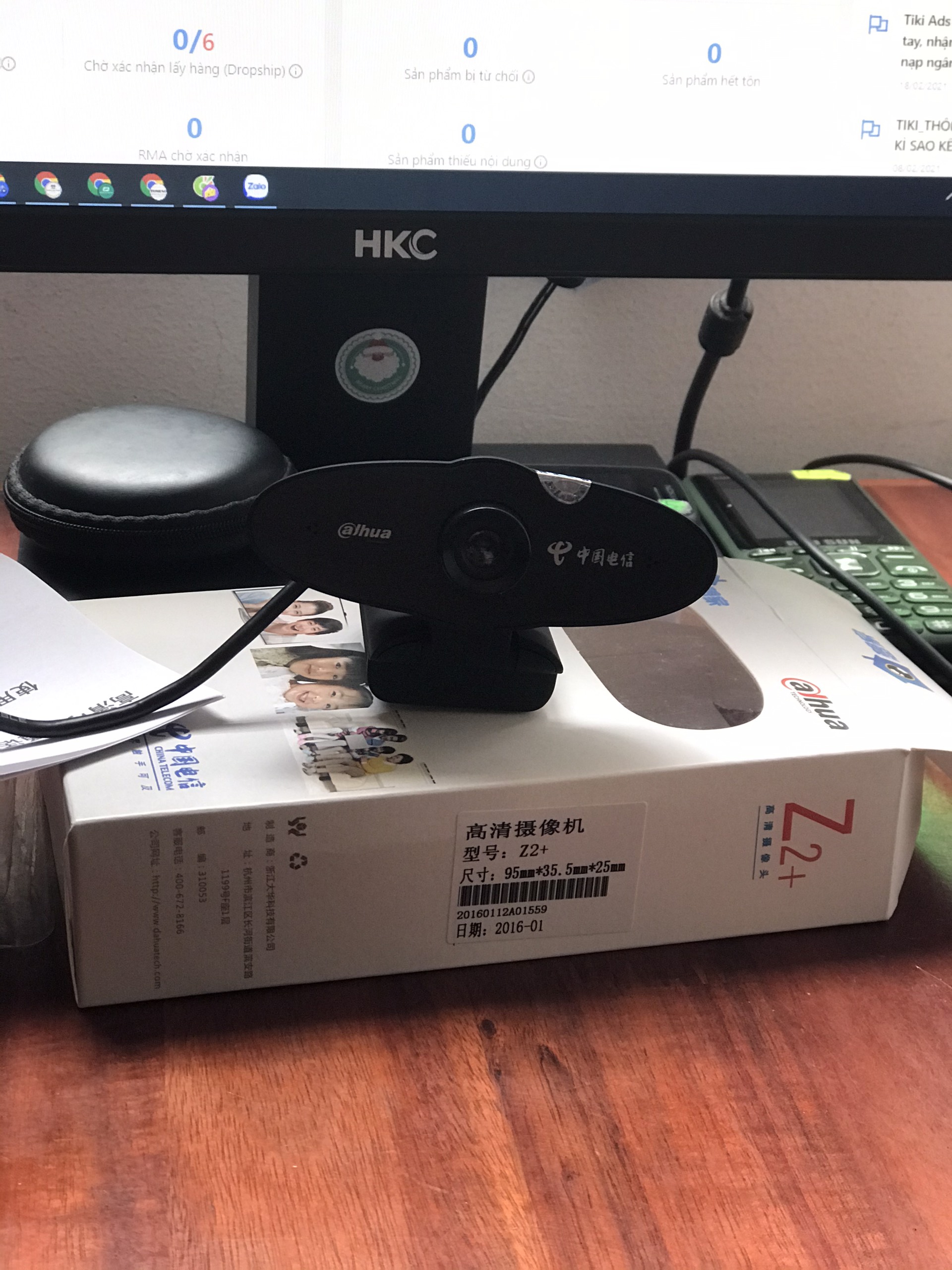 Webcam máy tính Dahua Z2+ Plus HD720 siêu nét Có Micro Hỗ trợ học trực tuyến, họp online, zoom , video call - Hàng Chính Hãng