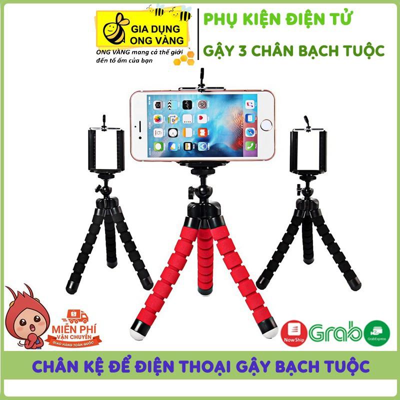 Tripod Bạch Tuộc 3 Chân Để Điện Thoại Để Bàn, Cầm Tay, Tặng Kèm Kẹp Điện Thoại