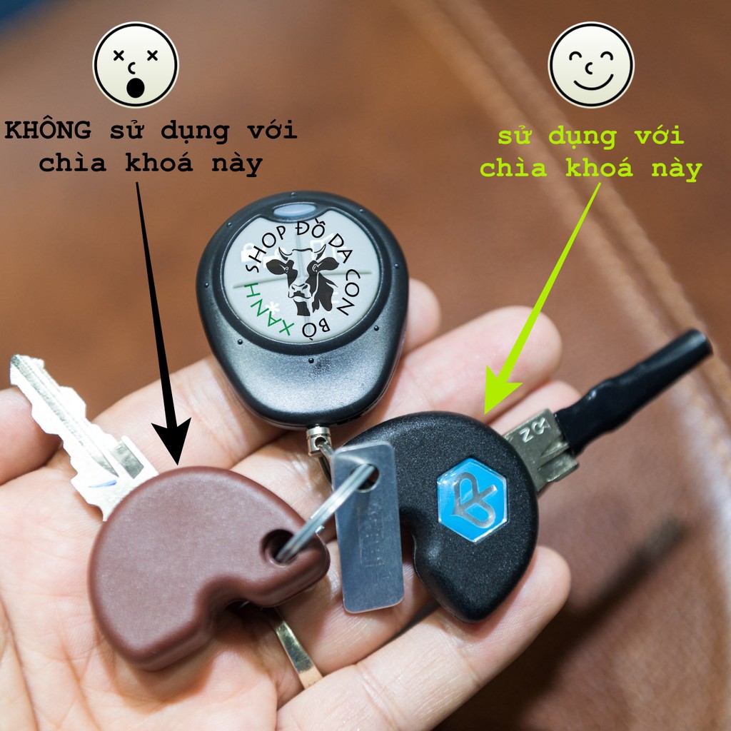 Bao Da dành cho chìa Khóa Vespa, remote tìm xe handmade da thật