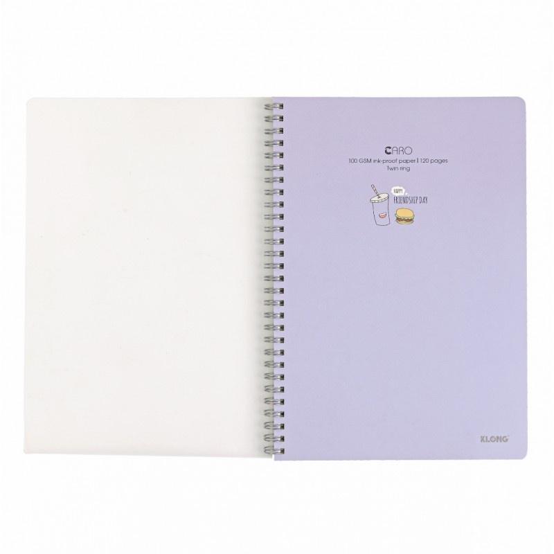 Sổ Vở lò xo 120 trang Caro, Kẻ ngang, Chấm bi Klong B5, Self Planner chọn bìa