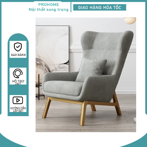 Ghế sofa lưng cao kèm đôn, ghế sofa thư giãn đọc sách, đọc báo nghỉ trưa văn phòng