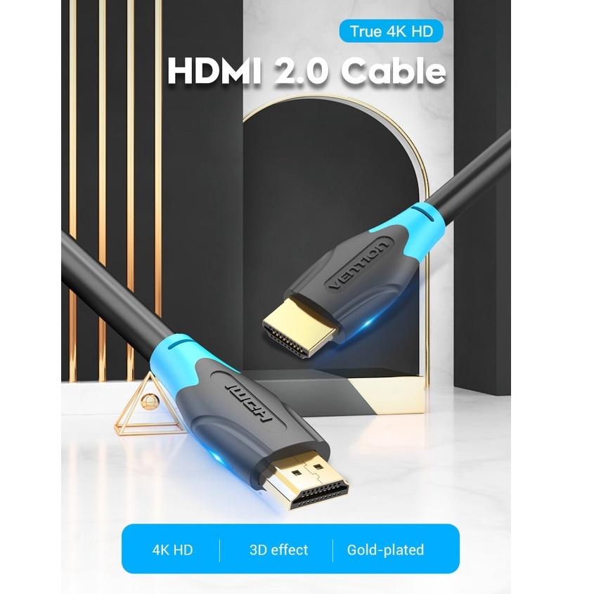 Cáp HDMI chuẩn 2.0 xuất hình 3D, 4K-60Hz - Male Cable HDMI 2.0 High Speed 3D 4K 60Hz Vention - Hàng chính hãng