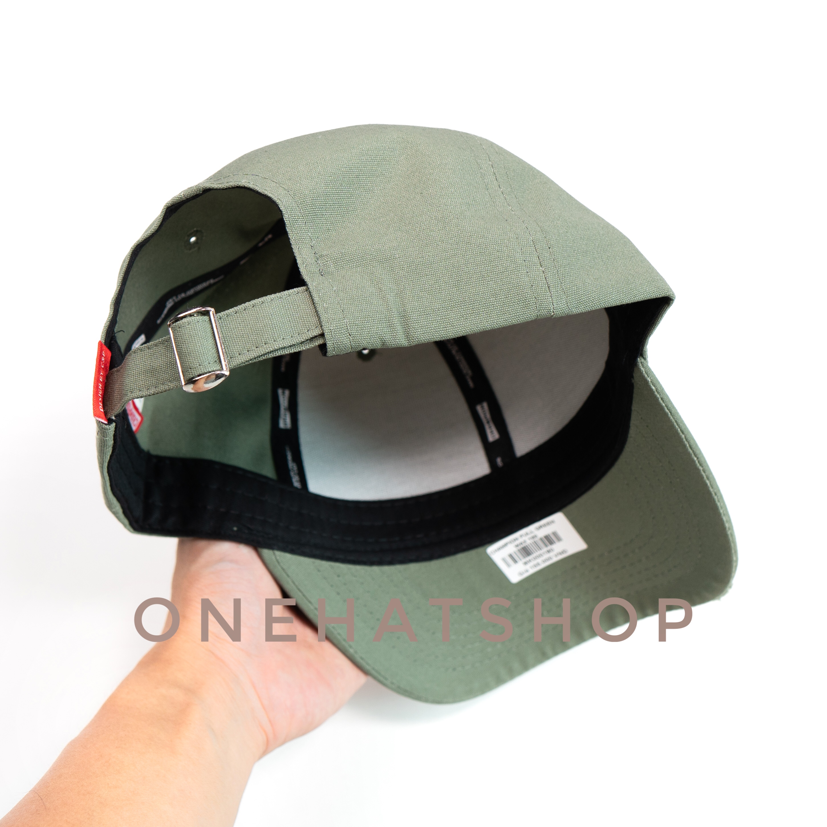 Nón kết trơn Xanh lá có wax rách ở vành nón -fom cứng baseball cap