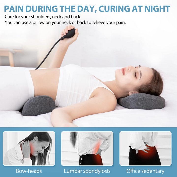 Bộ Gối Nắn Đốt Sống Lưng và Cổ Memory Foam Pillow - Home and Garden