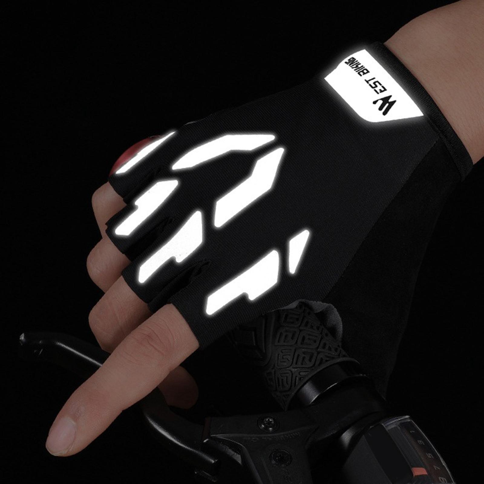 Unisex Cycling Gloves Half Finger Bicycle Gel Padded Fingerless Sports M