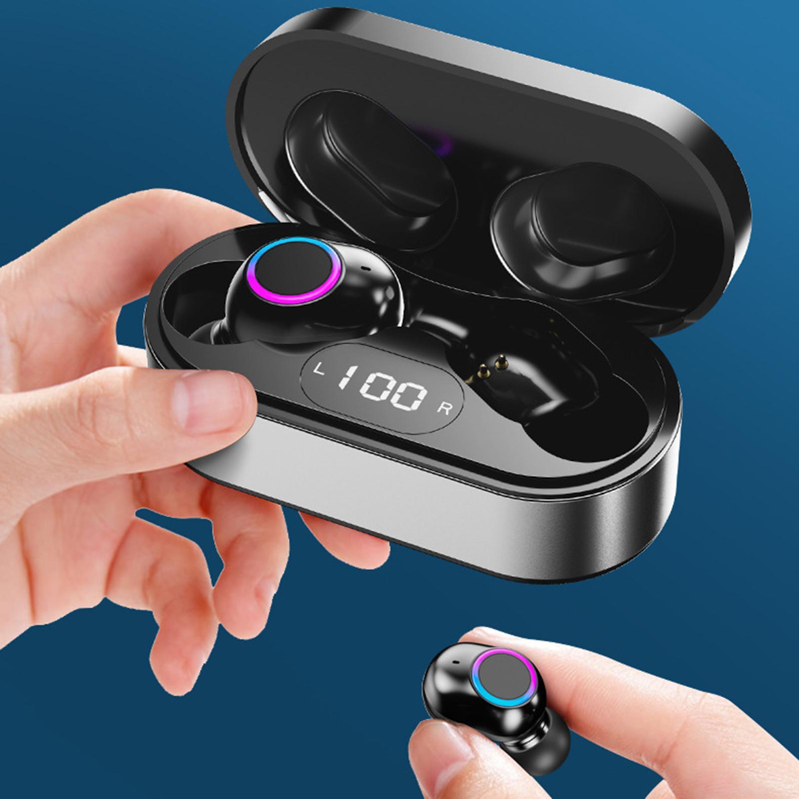Wireless 5.2 Bluetooth Earbuds in Ear Headphone HiFi Stereo Built in Mic Waterproof Sport Headset for Game Running Driving 3D Deep Bass