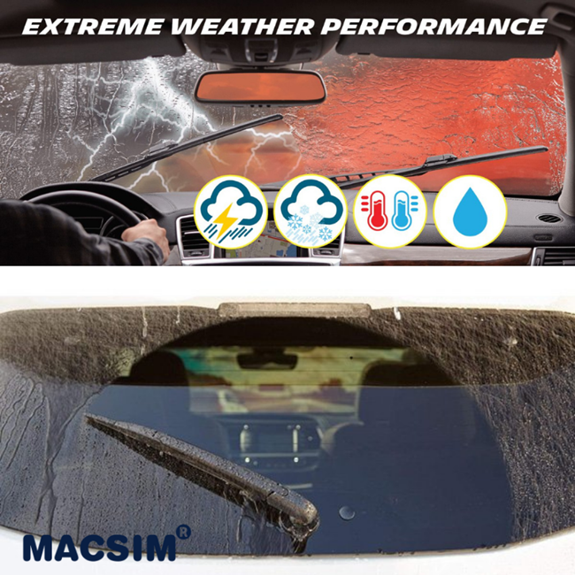 Combo cần gạt nước mưa ô tô Nano Silicon Macsim cho xe Honda Allison 2012-2015(118)
