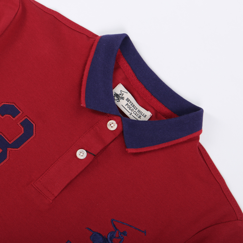 Áo polo Ngắn tay Nữ Beverly Hills Polo Club Trendy Cotton đỏ đậm WAPN0027