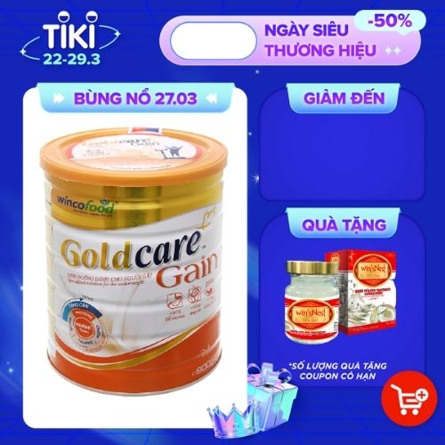 Sữa bột Wincofood Goldcare Gain: dinh dưỡng thích hợp cho mọi đối tượng và trẻ em từ 1 tuổi trở lên giúp tăng cân hiệu quả