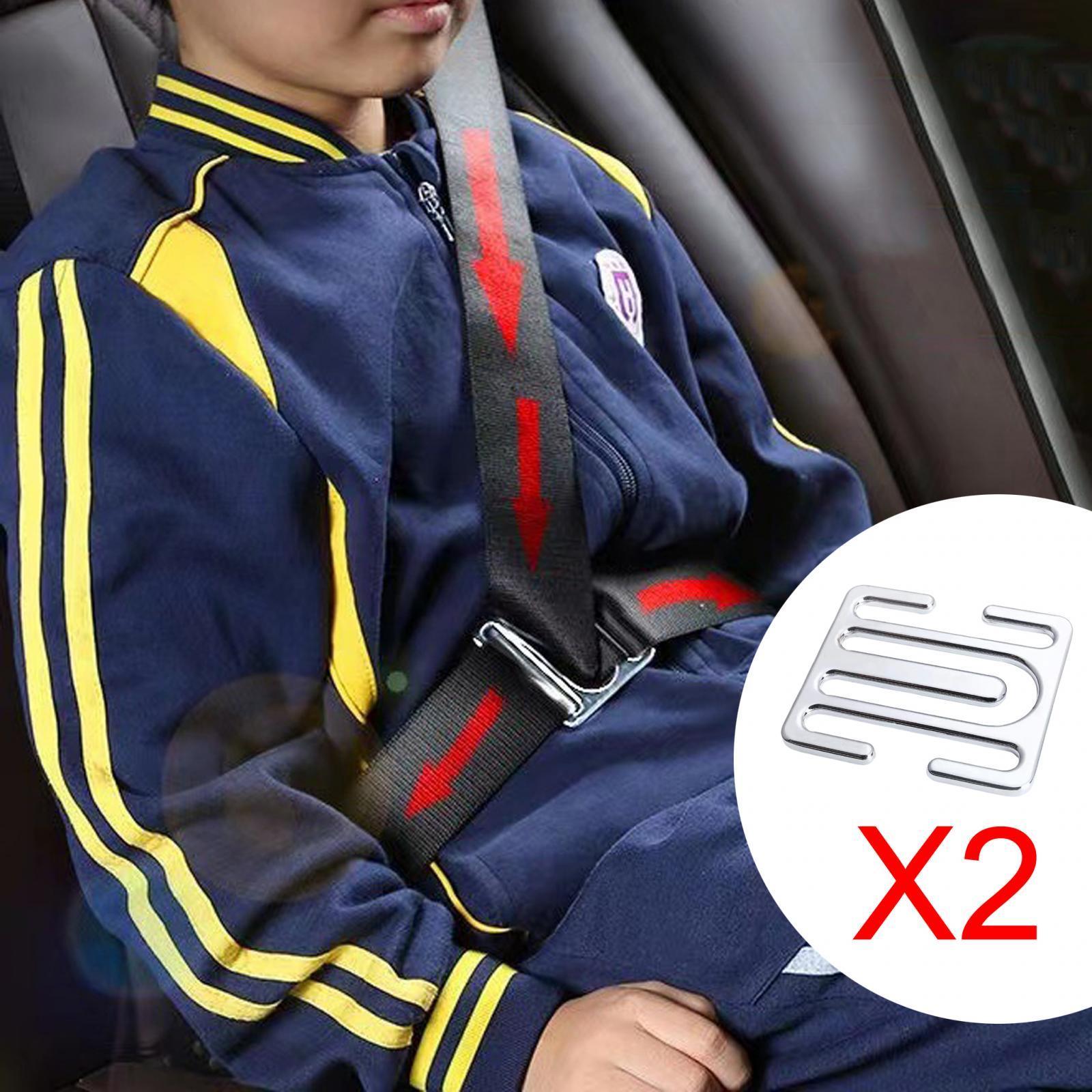 Metal Seat Belt Adjuster Vehicle Accessory Easy Installation Seat Belt Clips