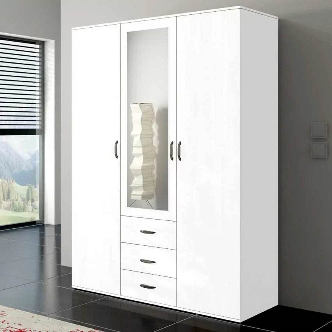 Tủ quần áo gỗ kiểu nhất tự lưu trữ đồ đa dạng SMLIFE Crimson