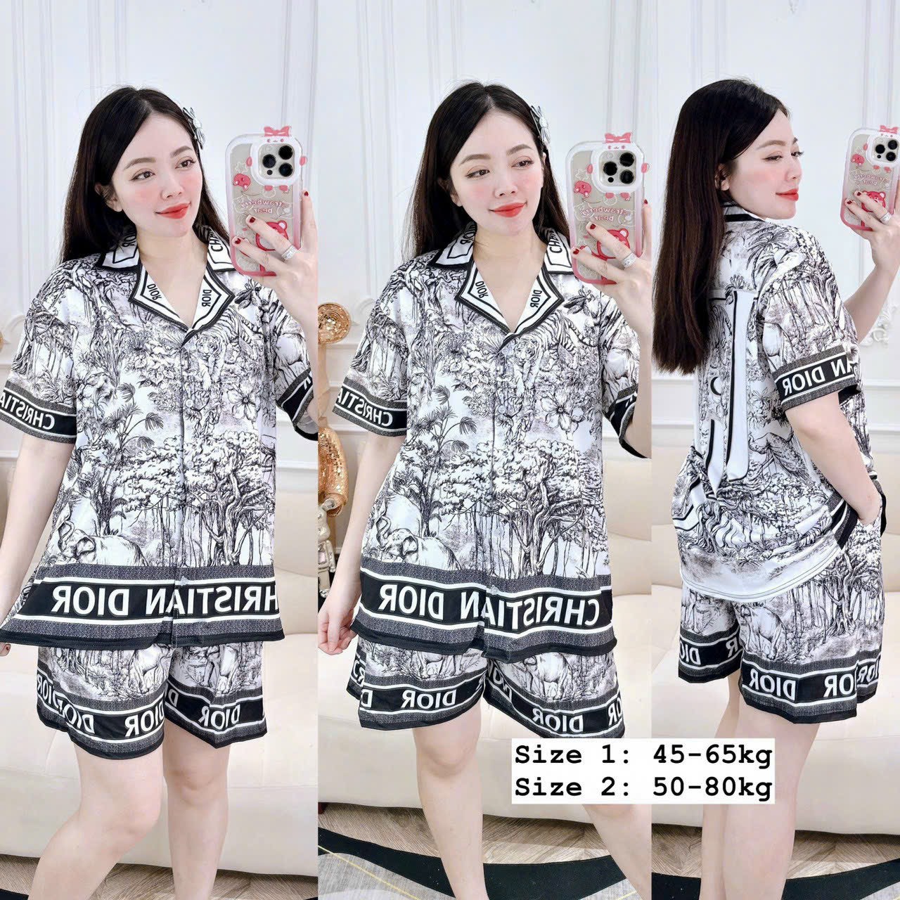 [HCM] (60-80kg, P2) Đồ bộ bigsize đùi chất thun lạnh in 3D hoạt hình. chuột mickey - chuột minnie - vịt donald - chú ngựa - khác. bobigsizedui5thunlanh