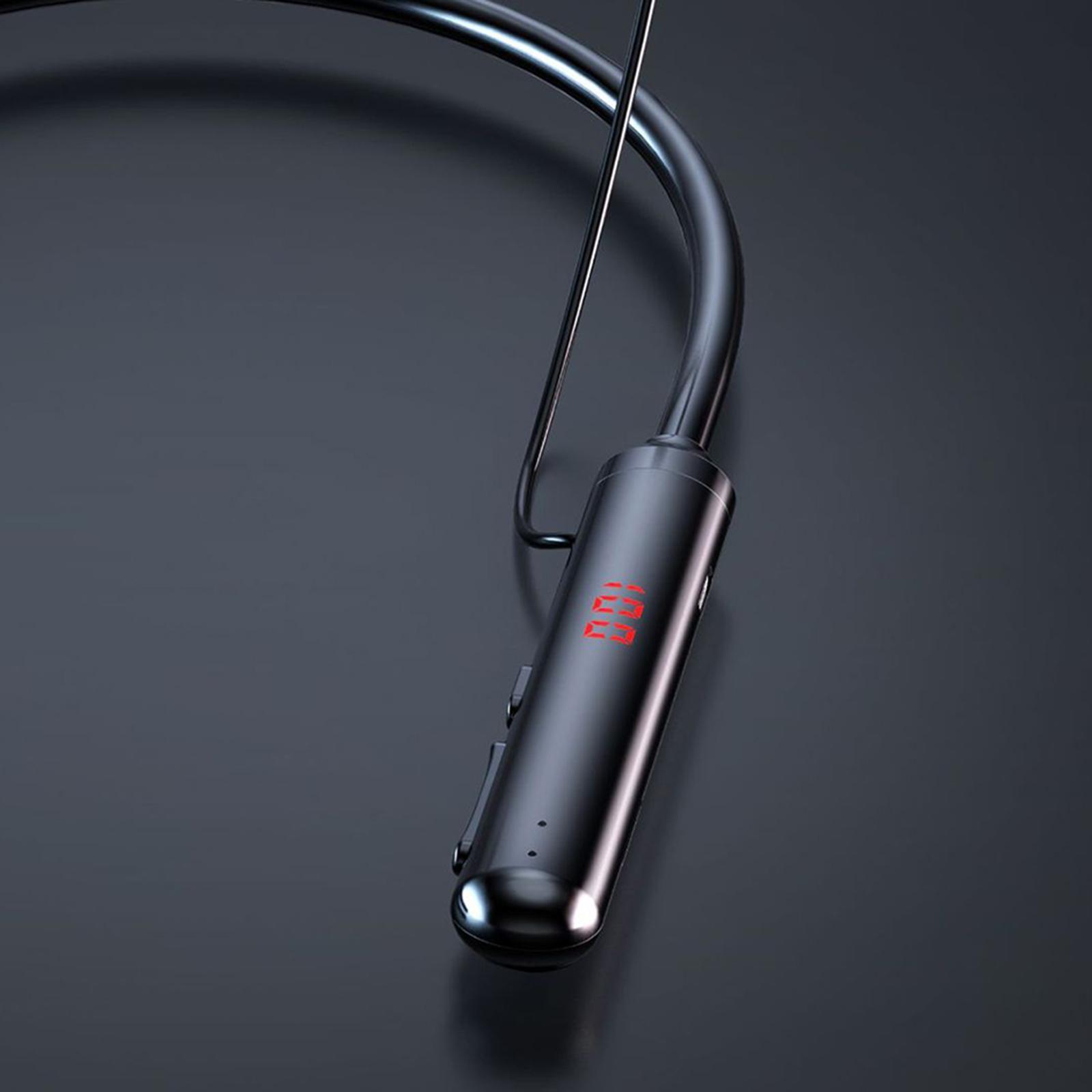 Wireless Bluetooth Earphones Headphones for Sport Running LED display Black