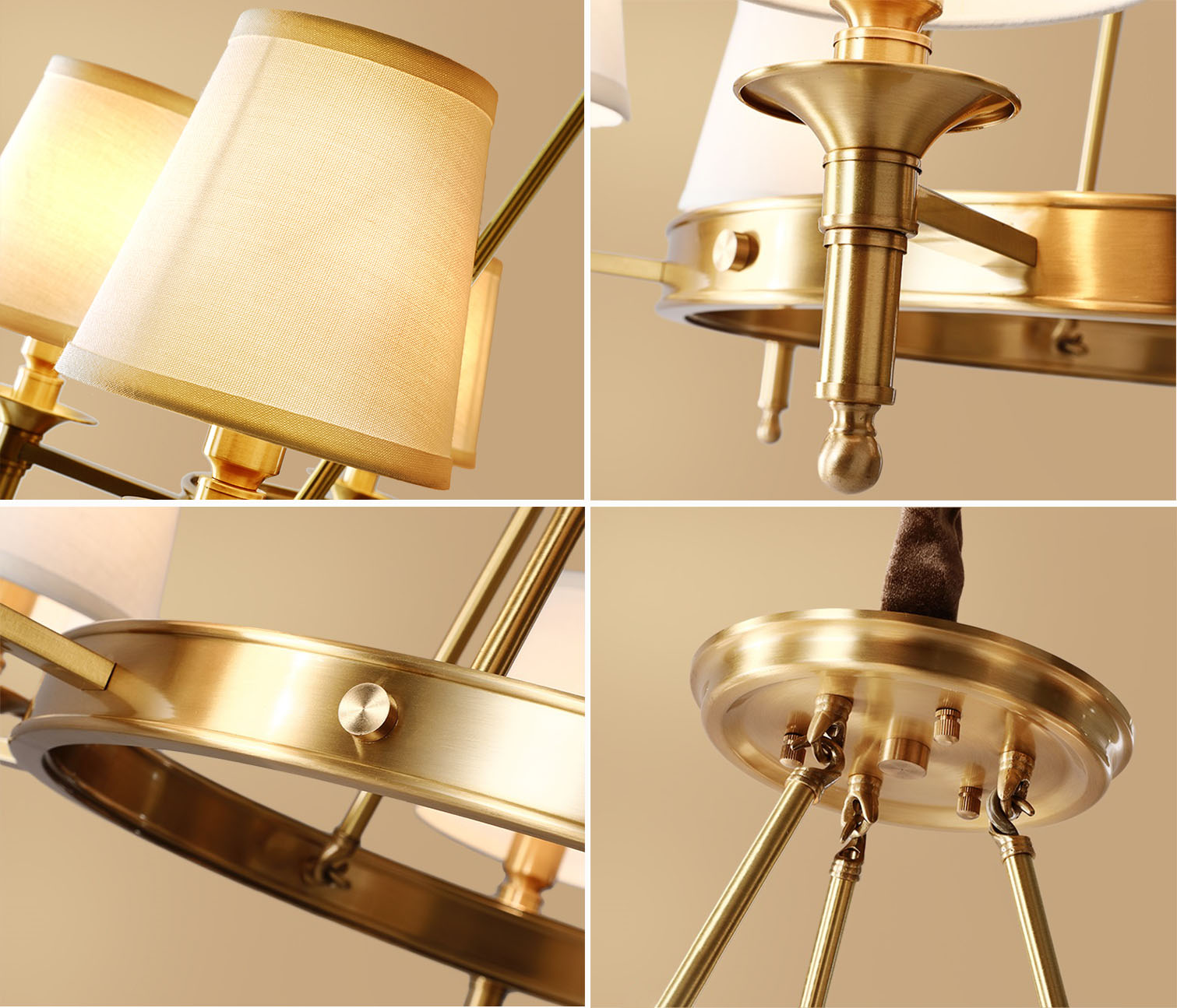 Đèn chùm LEMANO sang trọng khung đồng cao cấp trang trí nhà cửa hiện đại loại 8 tay - kèm bóng LED chuyên dụng.