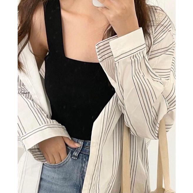 Combo 3 Áo Croptop Hai Dây Bản To Dễ Phối Đồ Mặc Đi Chơi 2022, Áo 2 Dây Nữ Đẹp Cổ U Bản To Có Mút Ngực Gợi Cảm Mới CROP
