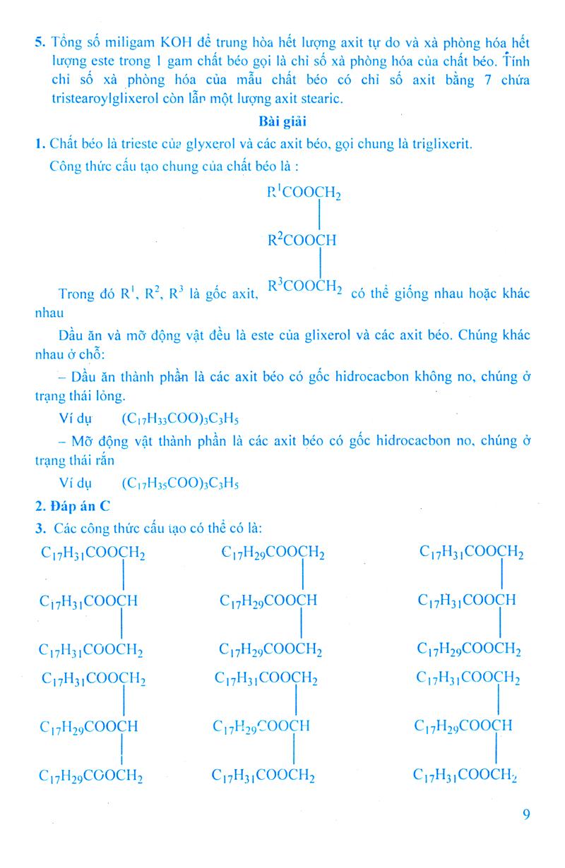 Giải Bài Tập Hóa Học Lớp 12 (Chương Trình Chuẩn)