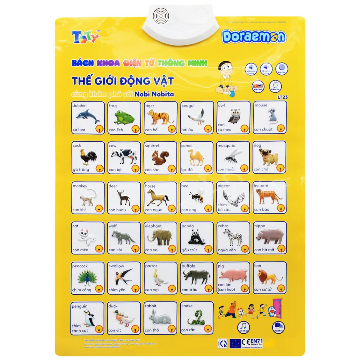 Bách Khoa Điện Tử Thông Minh - Thế Giới Động Vật - Cùng Khám Phá Với Nobi Nobita - ToTy LT23