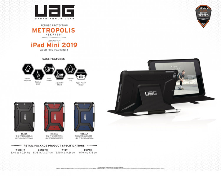 Bao da iPad Mini 5 2019 UAG Metropolis Series Bao da iPad Mini 5 2019 UAG Metropolis Series