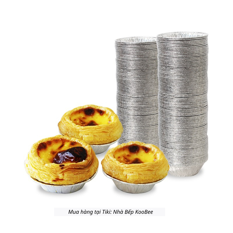 Combo 20-100 khuôn bánh tart trứng, nướng hàu, làm thạch - Khuôn thiếc đồ nướng KooBee (LB01)