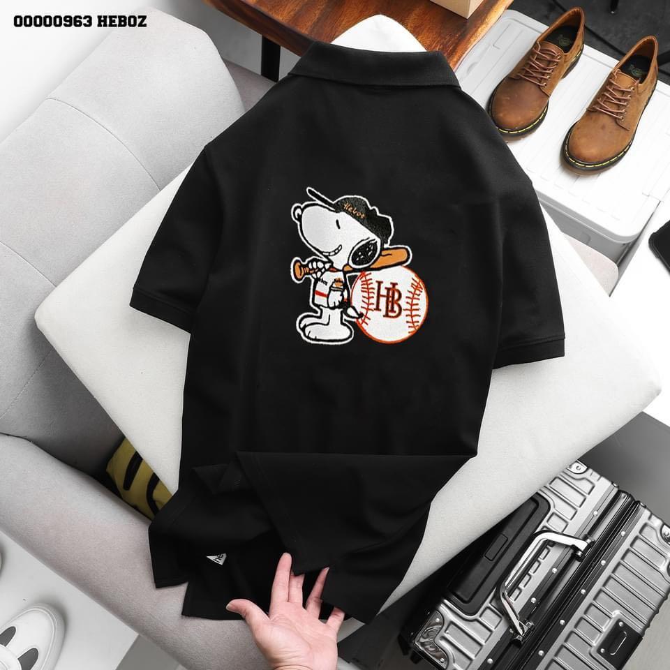 ÁO THUN NAM NỮ chó đội nón bóng chày hb