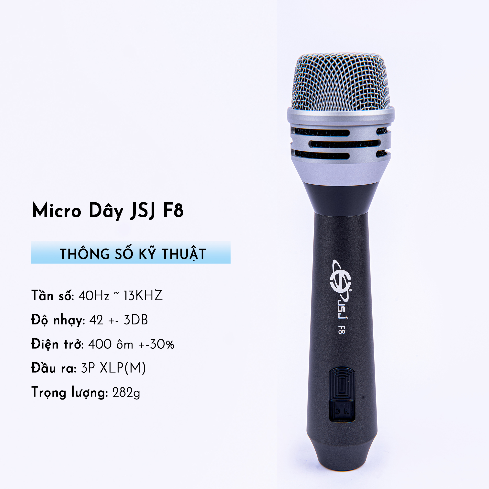 Micro Karaoke Có Dây Loại Cao Cấp JSJ - F8 Hàng Chính Hãng