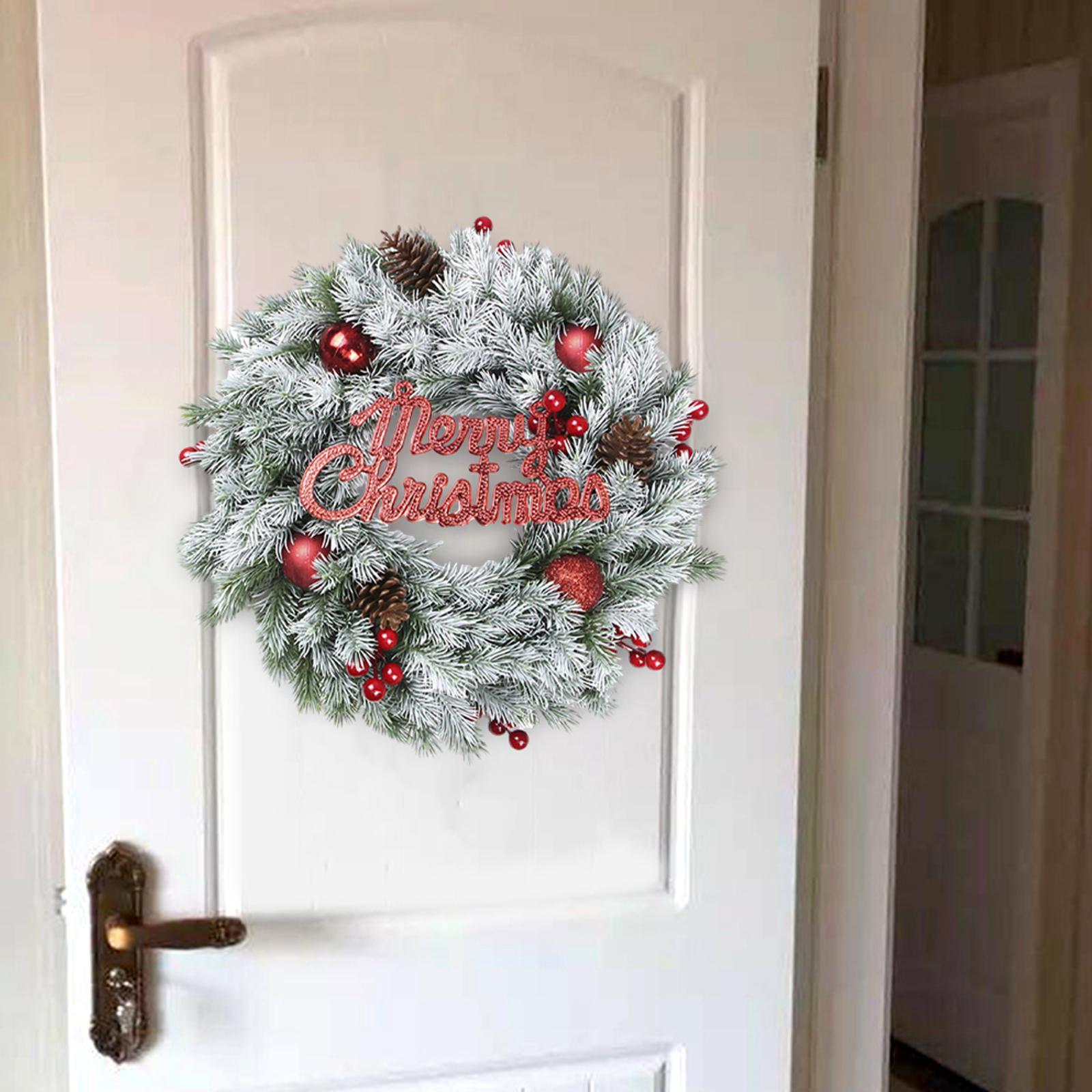Christmas Wreath Wreath for Front Door Christmas Wreath Door Hanging Holiday Garland Decoration for Bedroom Home Garden Party