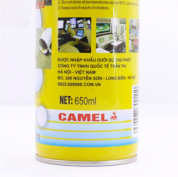 Dung dịch vệ sinh nội thất ô tô, xịt bọt vệ sinh đa năng CAMEL FOAM CLEANER cho nội thất, ghế da, trần nỉ ô tô.