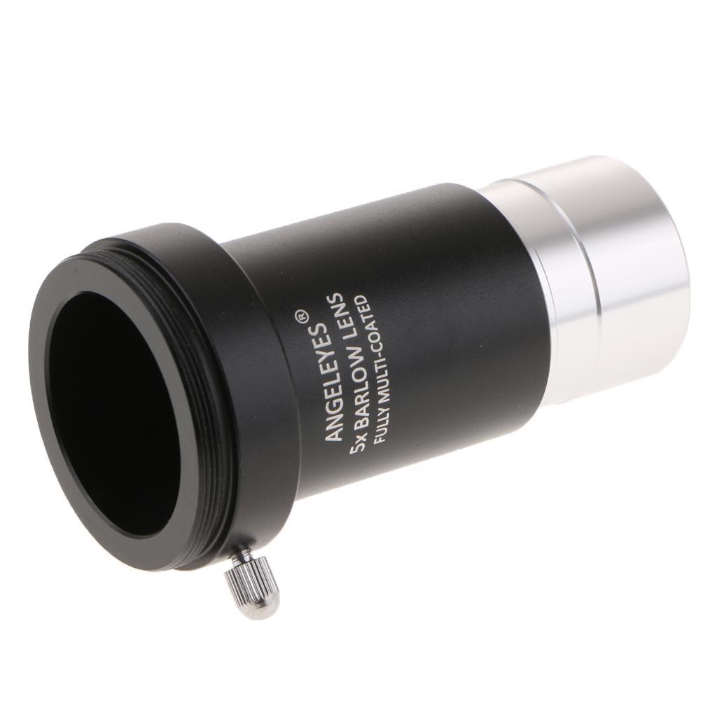 1.25 inch 5X 3X Barlow Lens Eyepiece Set Multi-coated Broadband Film with M42 Thread for Standard Telescope Astronomy Photography Accessory