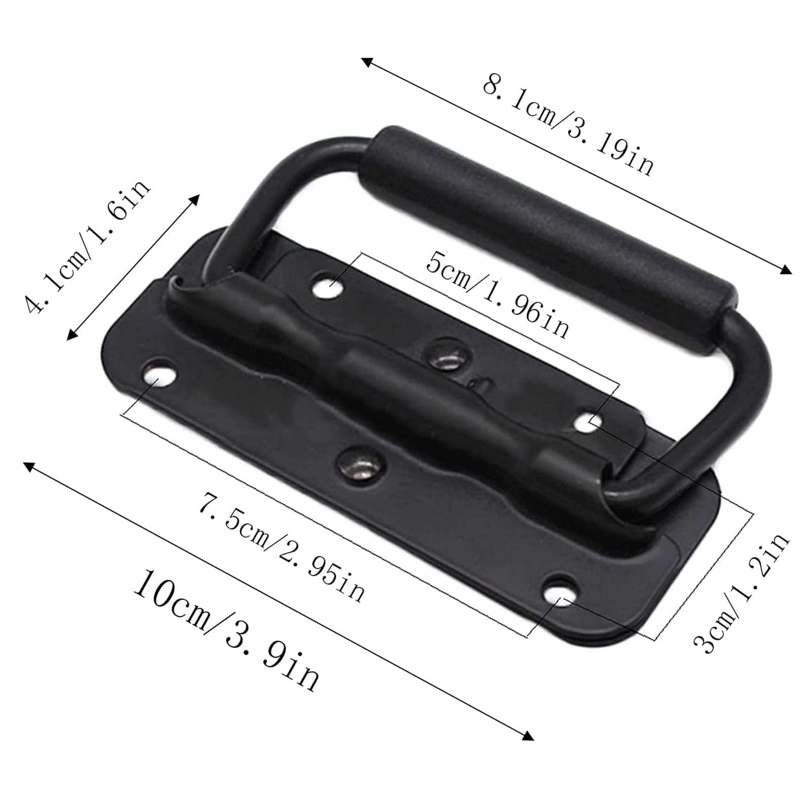 8 hộp tay cầm bay, tay cầm hộp công cụ, tay cầm gấp lò xo, thay thế và lắp đặt tay cầm cho hộp công cụ hoặc hộp lưu trữ-100mm