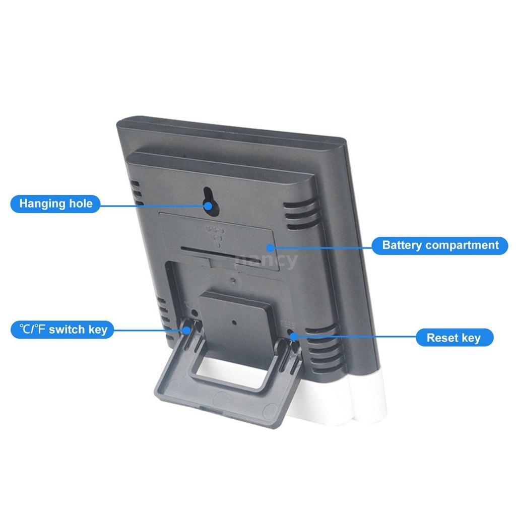 Đồng Hồ Đo Nhiệt Độ Độ Ẩm Kỹ Thuật Số Mini Có Chức Năng Báo Thức Và Chức Năng Lưu Trữ Cho Nhà Ở / Văn Phòng