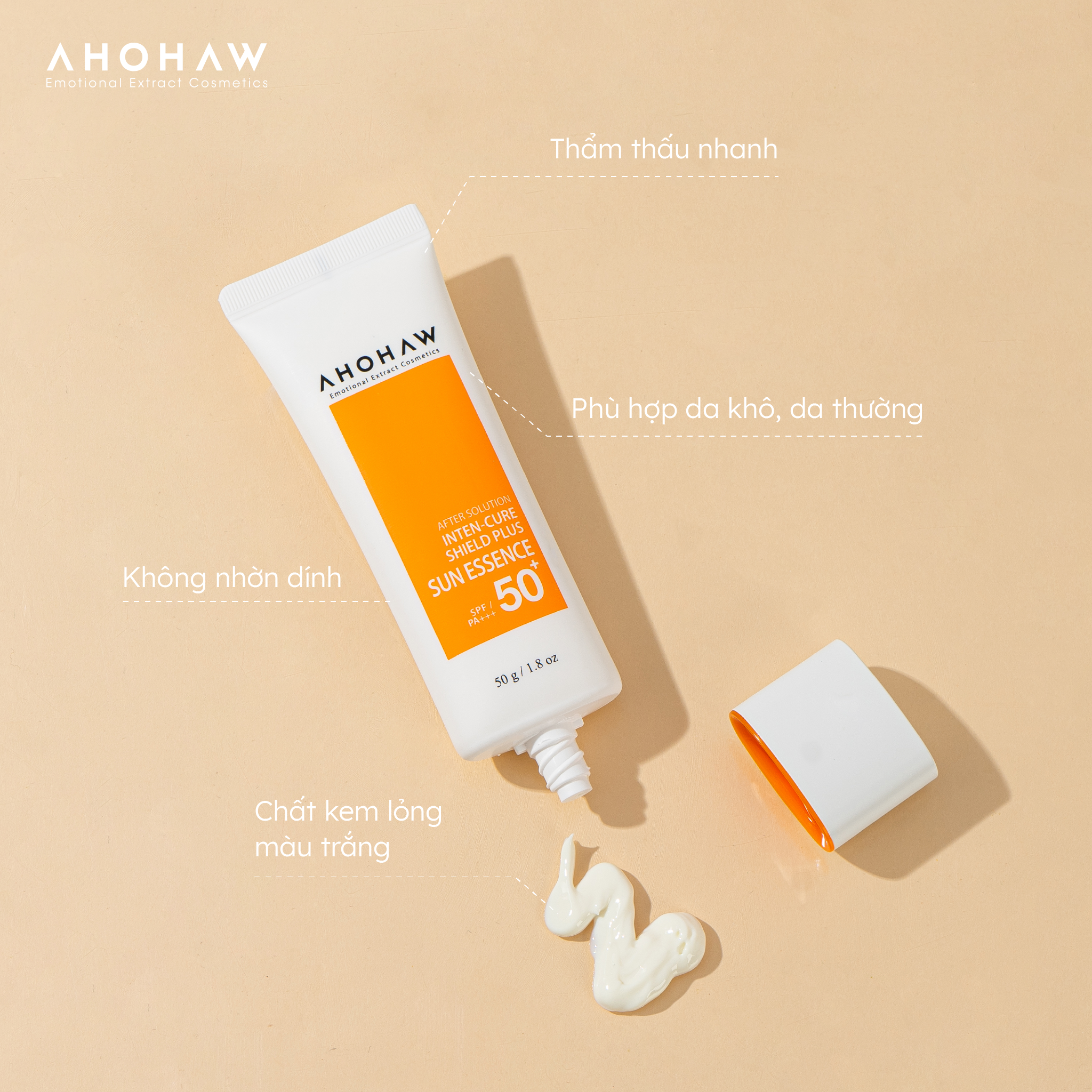 Tinh Chất Chống Nắng SPF 50+/PA+++ Ahohaw After Solution ( 50gr ) - Hàng Chính Hãng