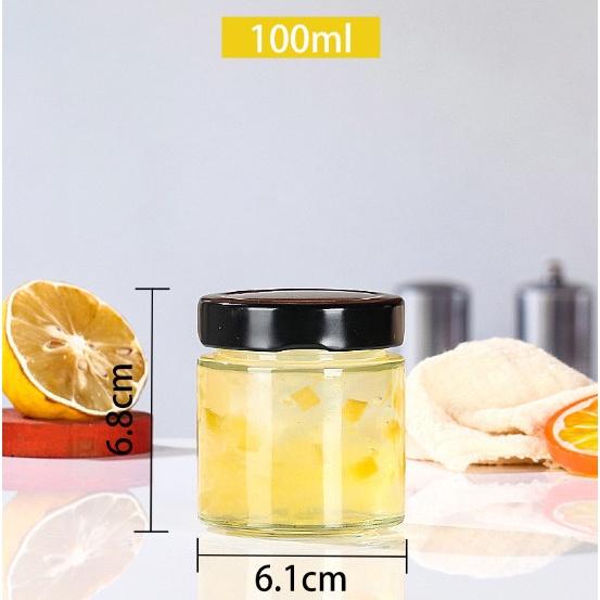 Hũ Thủy Tinh Trụ Tròn Nắp Thiết Dày 100ml ,220ml | Tùy Chọn Dung Tích