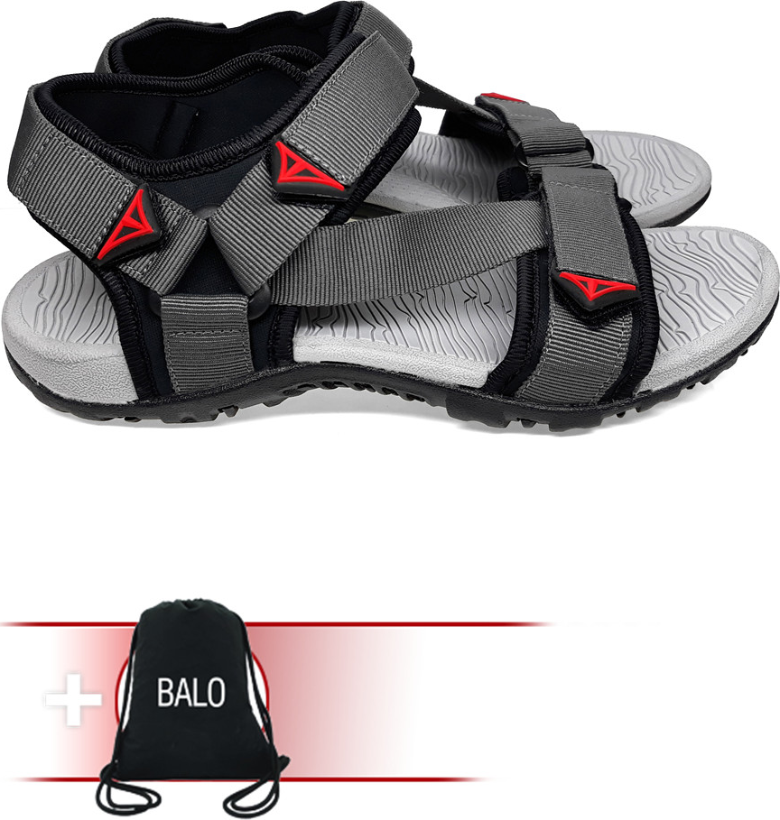 Giày Sandal Việt Thủy Quai Chéo VT2 - Xám  - Tặng Kèm Balo Túi Rút Đặc Biệt