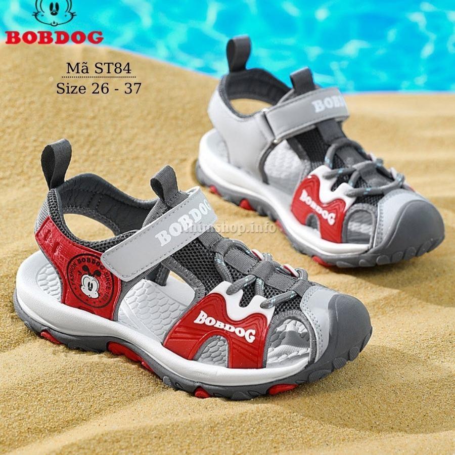 Giày sandal bít mũi bé trai 3 - 12 tuổi dép rọ Bobdog dáng thể thao khỏe khoắn năng động đi học đi biển cho trẻ em ST84