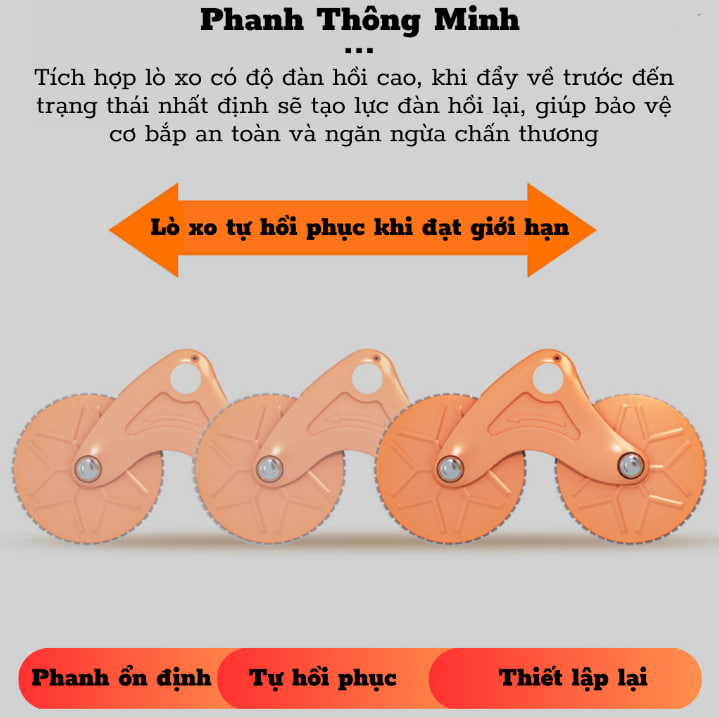 Con Lăn Trợ Lực Tập Bụng Thế Hệ Mới, Dụng cụ hỗ trợ tập Plank Tự Động Tiện Dụng