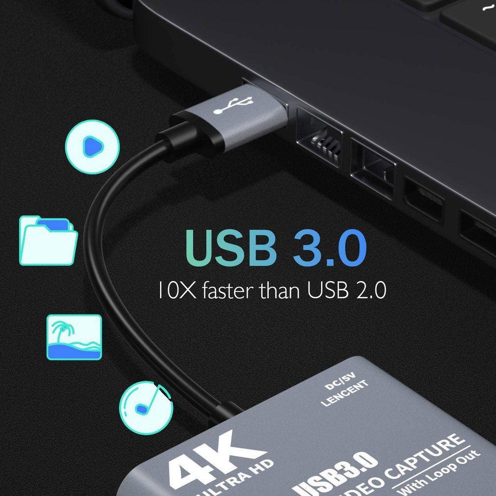 Thẻ Thu Hình Video 4K 1080p USB 3.0 Sang HDMI 1080p 60 Chuyên Dụng