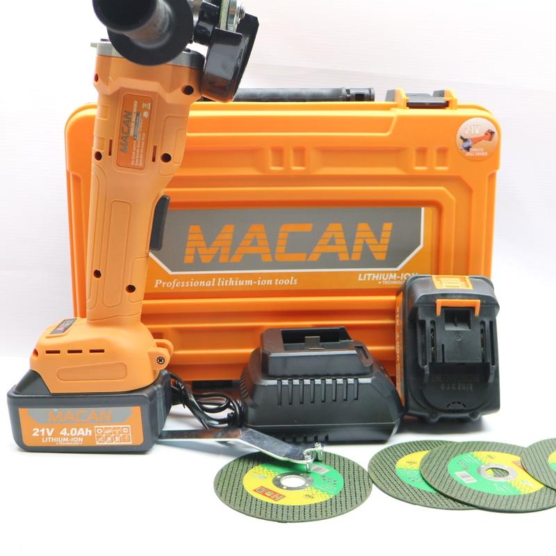 Hàng chính hãng - Máy Mài Góc, Máy Cắt Dùng Pin MACAN 21V Không Chổi Than, Pin 10 cell 2000 mah