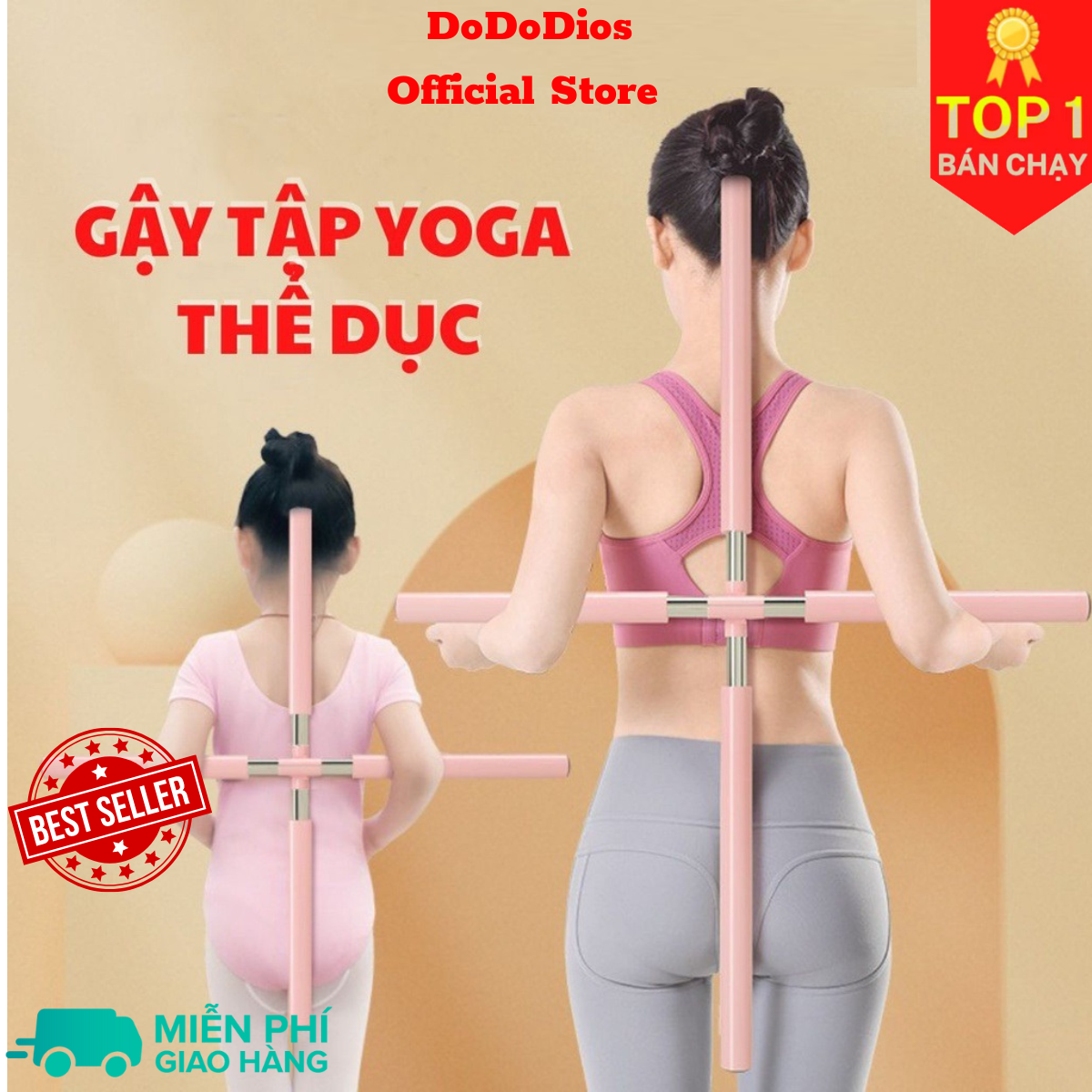 Gậy Tập Lưng, Vai, Chống Gù, Uốn Thẳng Lưng, Gậy Tập Yoga Gậy Chống Gù Lưng Tập Yoga Bằng Thép Không Gỉ, Gậy Tập Yoga Chống Gù Lưng, Mở Vai, Gậy Tập Thể Dục Điều Chỉnh Vai Lưng, Định Hình Lưng Vai - Chính hãng DoDoDios