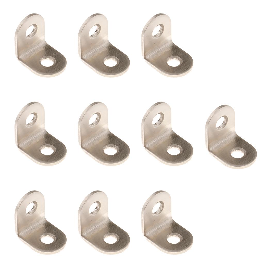 10pcs Corner Brace L Bracket Corner Bracket , Right Angle Brace Brackets Fastener, Stainless Steel, 20/25/30/40/50/65/85/100/125mm