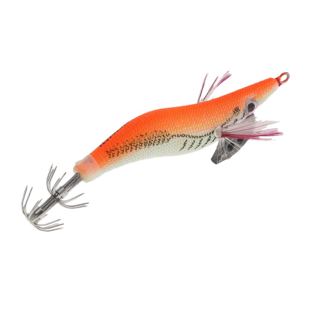 Squid Jigs Fishing Lures Artificial Hard Jig Baits Wood Shrimp Octopus Lure