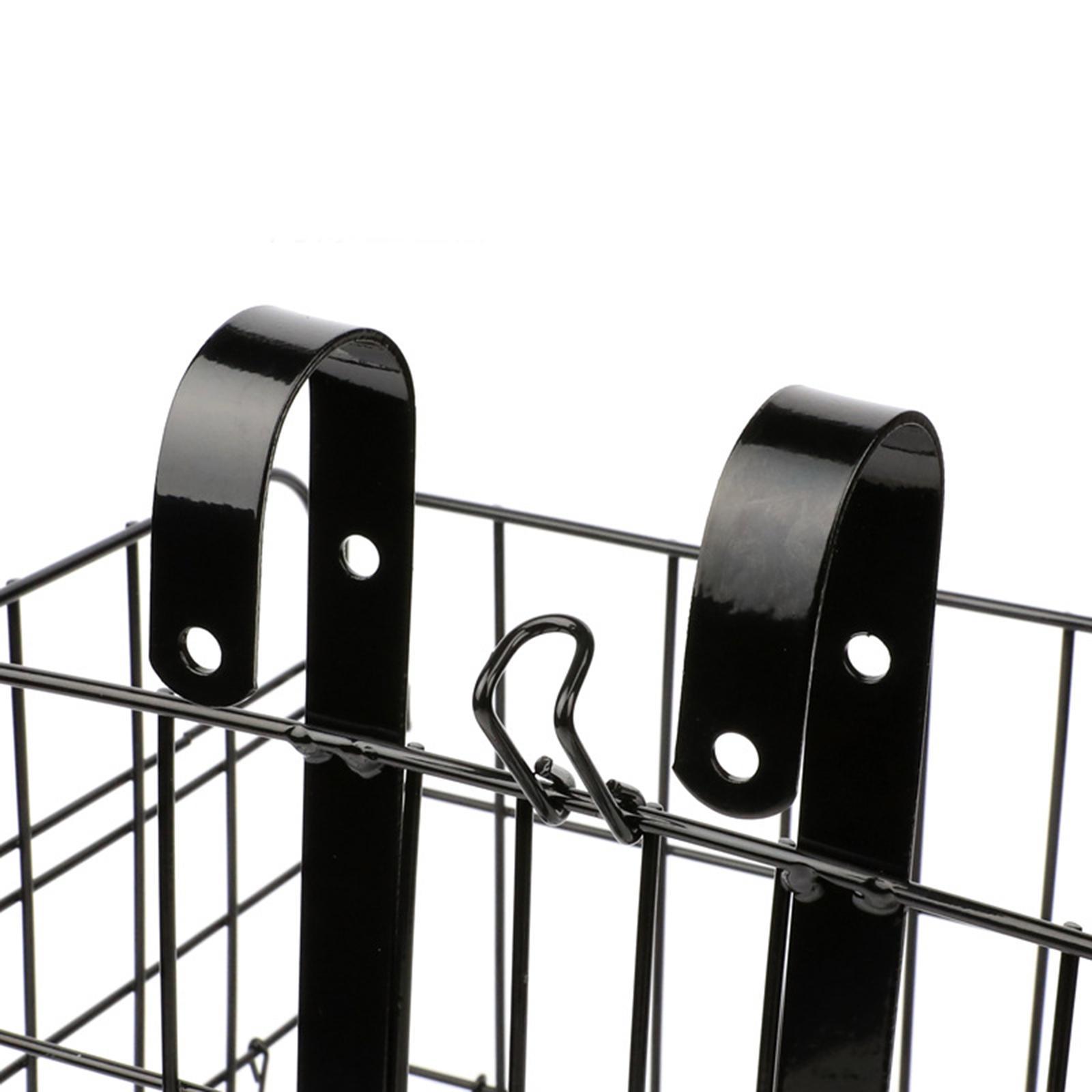 Bike Basket Folding Hanging Basket Wire Mesh  Basket Mountain Bike Frame Basket Bike Cargo Rack