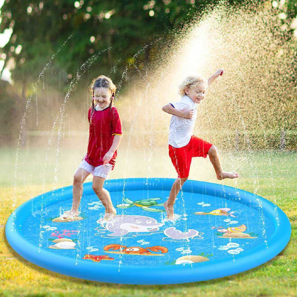 Tấm Đệm Phun Nước Cho Bé 1.6M Hình Sinh Vật Biển