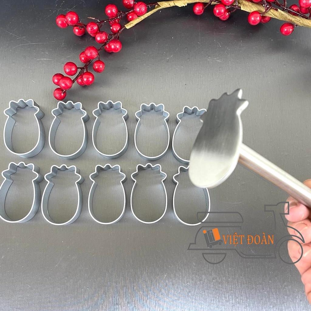 10 khuôn BÁNH DỨA ĐÀI LOAN + DỤNG CỤ NHẤN - bánh cookies dứa , bánh trái thơm - Khuôn dày, đẹp, sắc nét