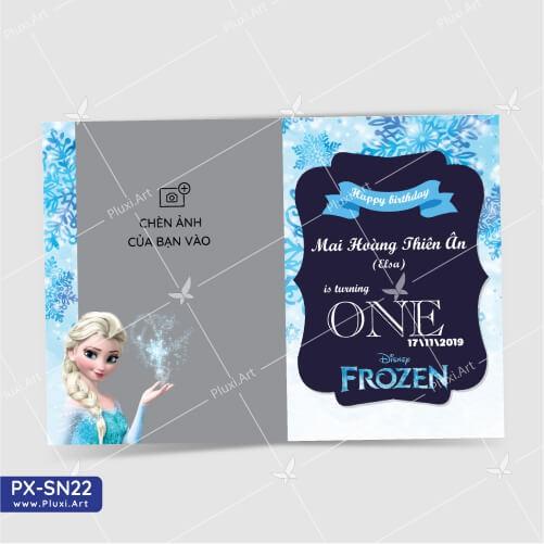 Thiệp thôi nôi – sinh nhật theo yêu cầu Pluxi