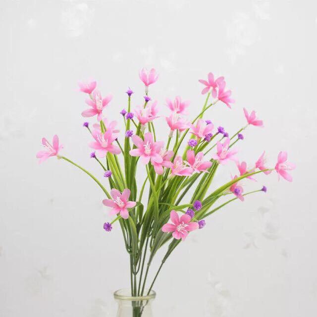 Hoa lụa, cành hoa thủy tiên 24 bông trang trí