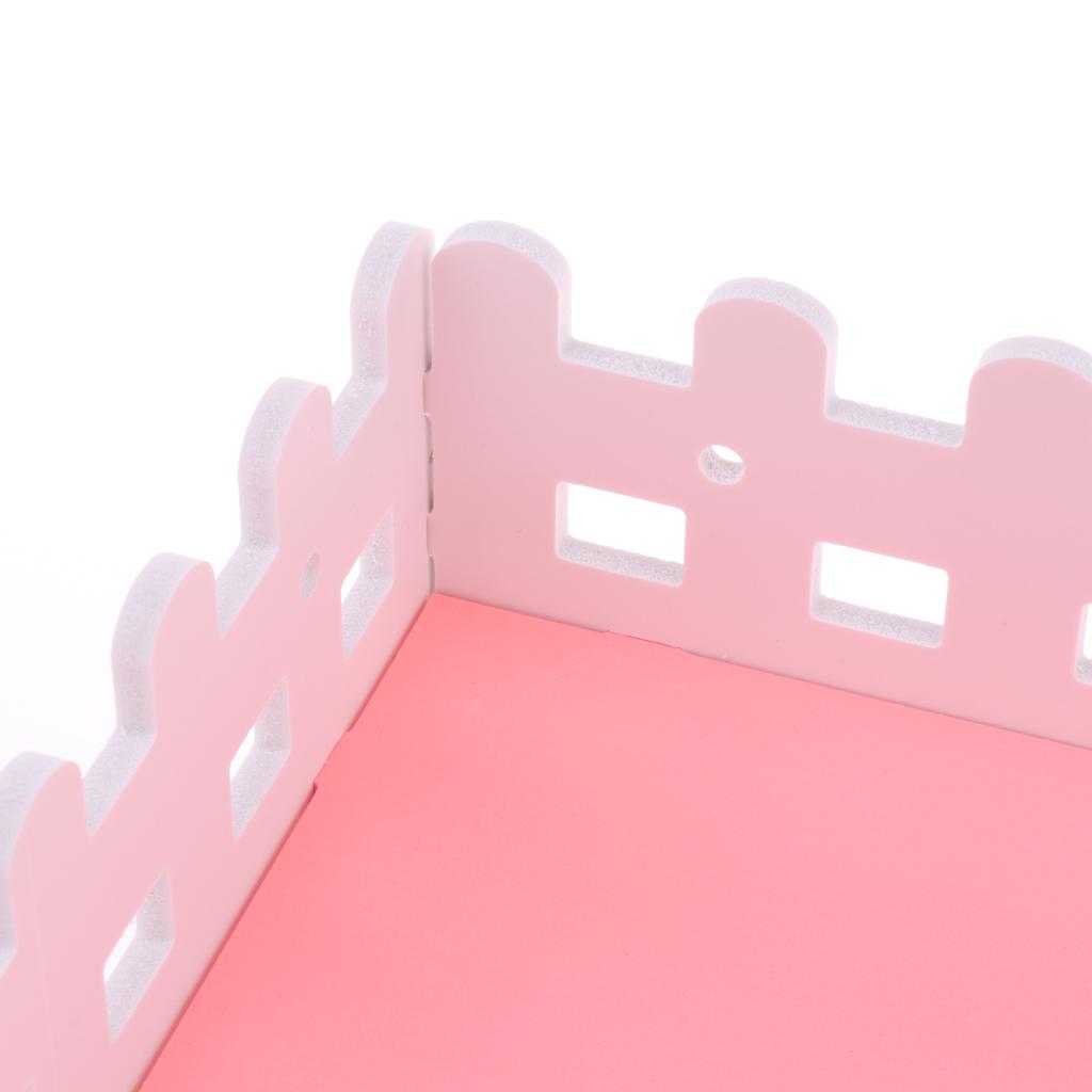 1 Pc Small Pet Hamster Hedgehog Parrot Wooden Ladder Platform Fence Pink