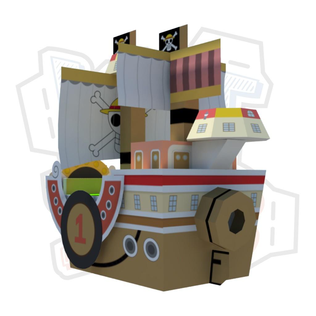 Mô hình giấy Anime One Piece tàu thuyền Thousand Sunny Cube