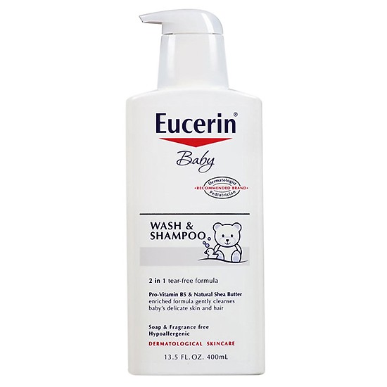 Eucerin Sữa Tắm Gội Dịu Nhẹ Dành Cho Bé pH5 Baby Wash and Shampoo 400ml